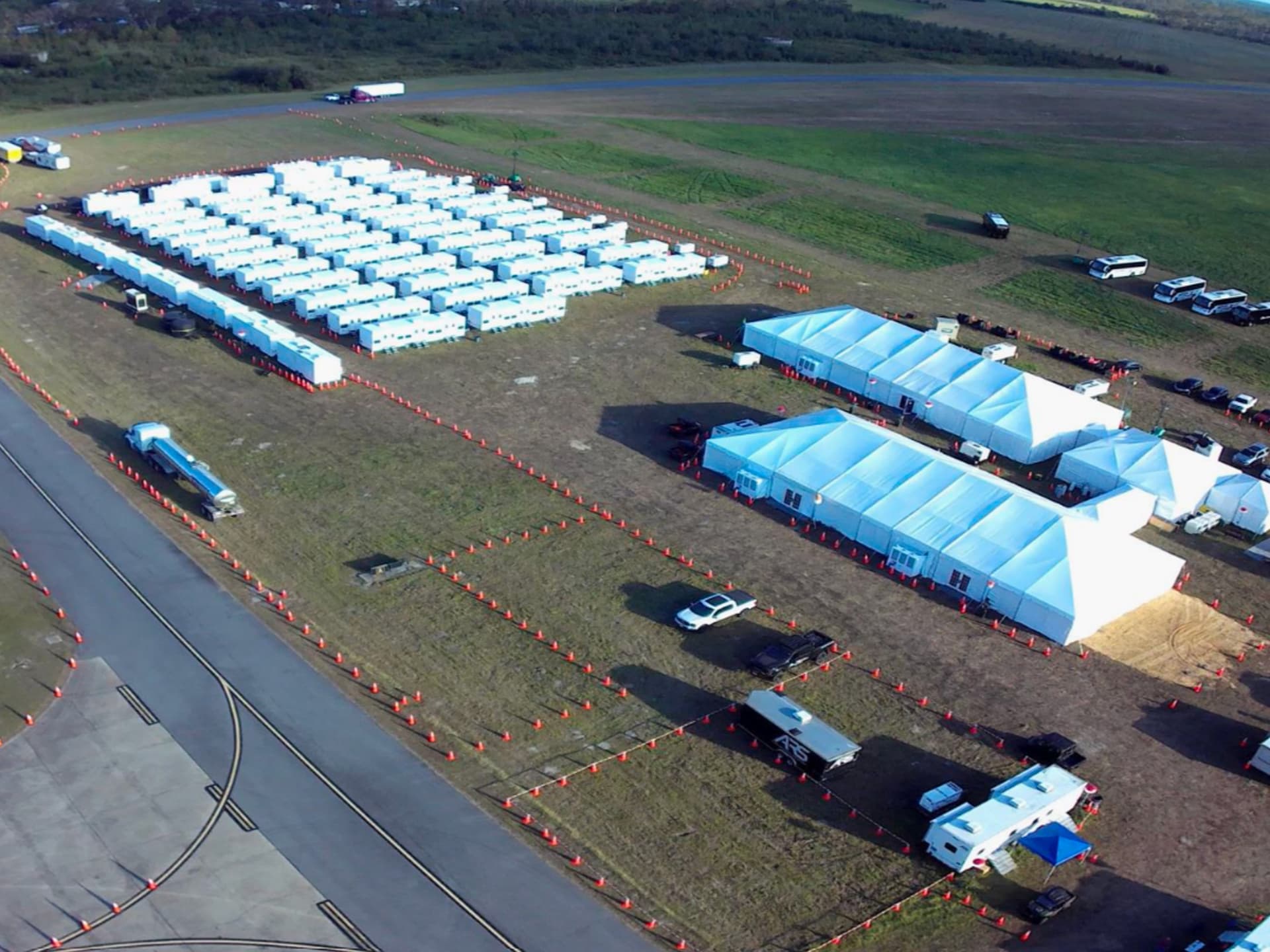 Image of Mission: Hurricane Milton | Aerial View of 1000 Person Basecamp